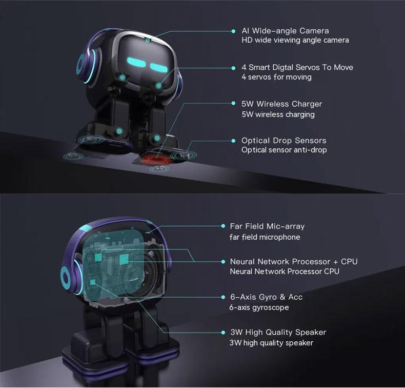 Robot Toy Desktop Voice Recognition Emotion Ai