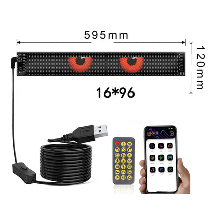New Usb Car Flexible Bluetooth Smart Screen Window Door Full Color